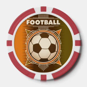 Juego De Fichas De Póquer Bola deportiva de fútbol