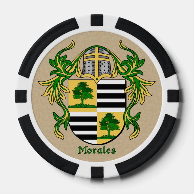 Juego De Fichas De Póquer Brazos herálicos de Morales (Anverso)