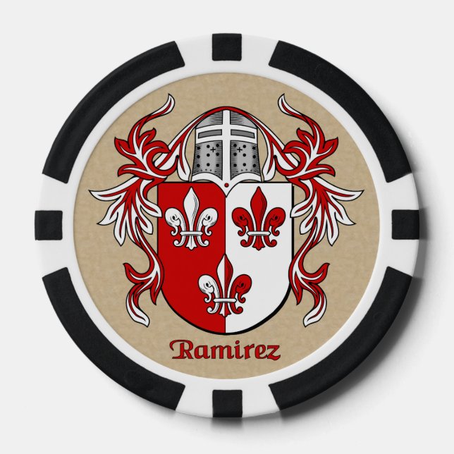 Juego De Fichas De Póquer Brazos herálicos de Ramírez (Anverso)