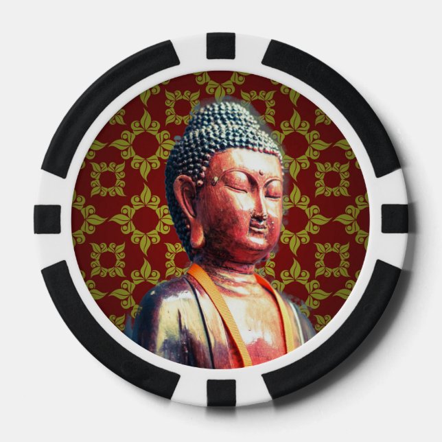 Juego De Fichas De Póquer Buda antiguo (Anverso)