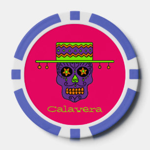 Juego De Fichas De Póquer Calavera de azúcar gaucho