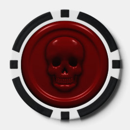 Juego De Fichas De Póquer Calavera de sangre