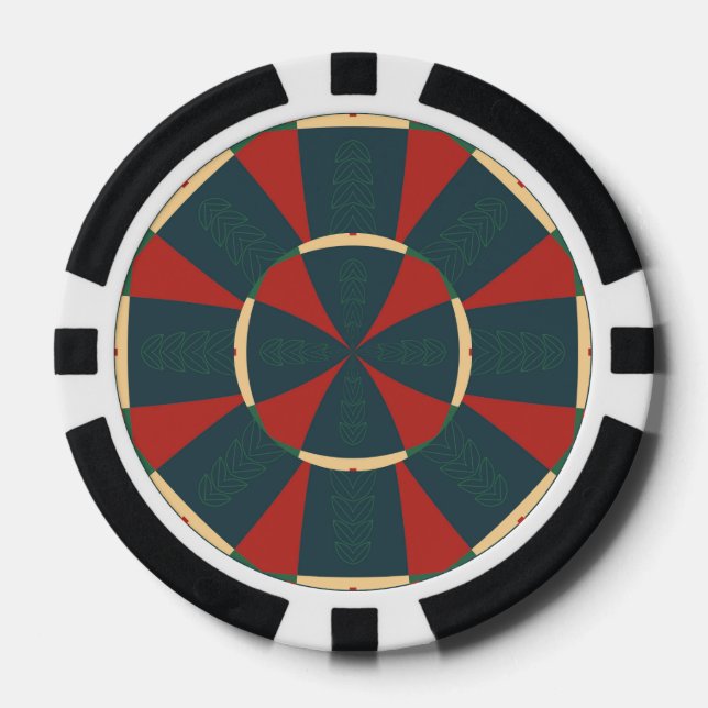 Juego De Fichas De Póquer Caleidoscopio manálico (Anverso)
