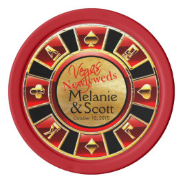 Juego De Fichas De Póquer Casino Vegas Chip Rojo y Negro