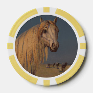 Juego De Fichas De Póquer Chip de Horse Poker Luck Desierto de Stallion Aráb