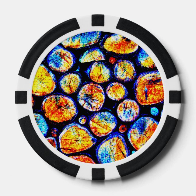 Juego De Fichas De Póquer Chips de bolsillo retro (Anverso)