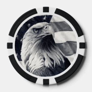 Juego De Fichas De Póquer Chips de Eagle y Flag Poker