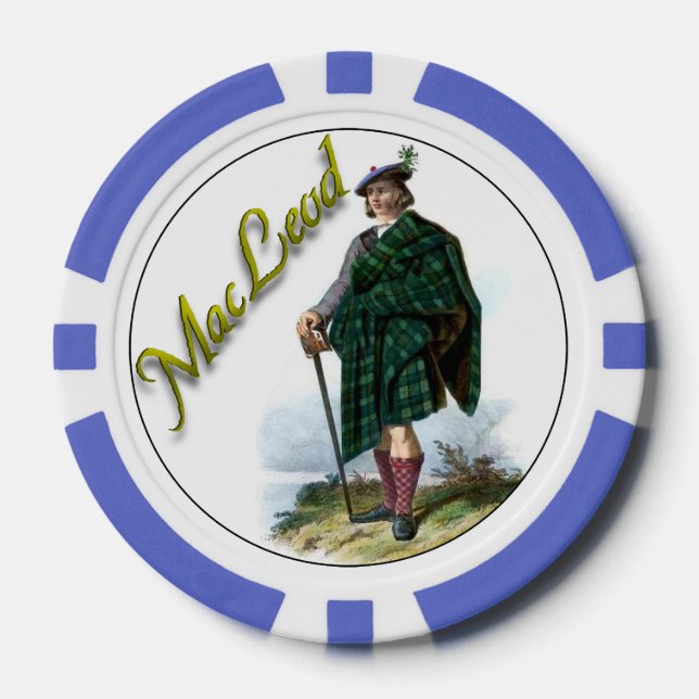Juego De Fichas De Póquer Clan MacLeod Scottish Dream Poker Chips (Anverso)