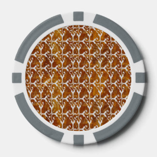 Juego De Fichas De Póquer Clay Poker Chips Golden Jewel Patterns