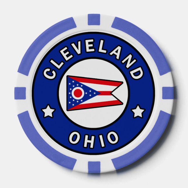 Juego De Fichas De Póquer Cleveland Ohio (Anverso)