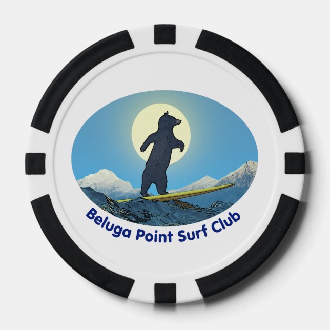 Juego De Fichas De Póquer Club de Surf Beluga Point (Anverso)