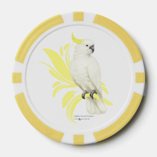 Juego De Fichas De Póquer Cockatoo con cresta del azufre