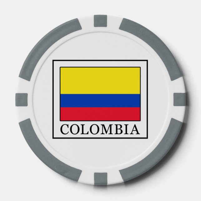 Juego De Fichas De Póquer Colombia (Anverso)