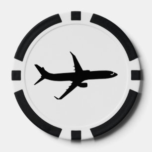 Juego De Fichas De Póquer Color del Personalizar de vuelo de sombra de avión