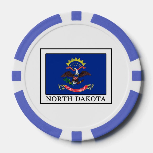 Juego De Fichas De Póquer Dakota del Norte (Anverso)
