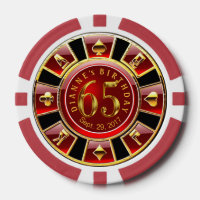 Dianne 65th Birthday Vegas Casino Chip-Gold