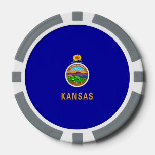 Juego De Fichas De Póquer Diseño de bandera de Kansas State