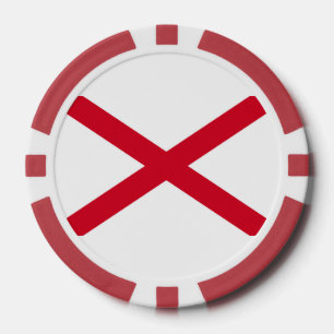 Juego De Fichas De Póquer Diseño de la bandera del estado de Alabama
