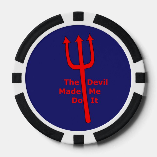 Juego De Fichas De Póquer El Diablo Me Hizo Hacerlo (Anverso)