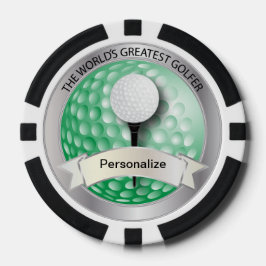 Juego De Fichas De Póquer El mayor golfista del mundo | Nombre DIY
