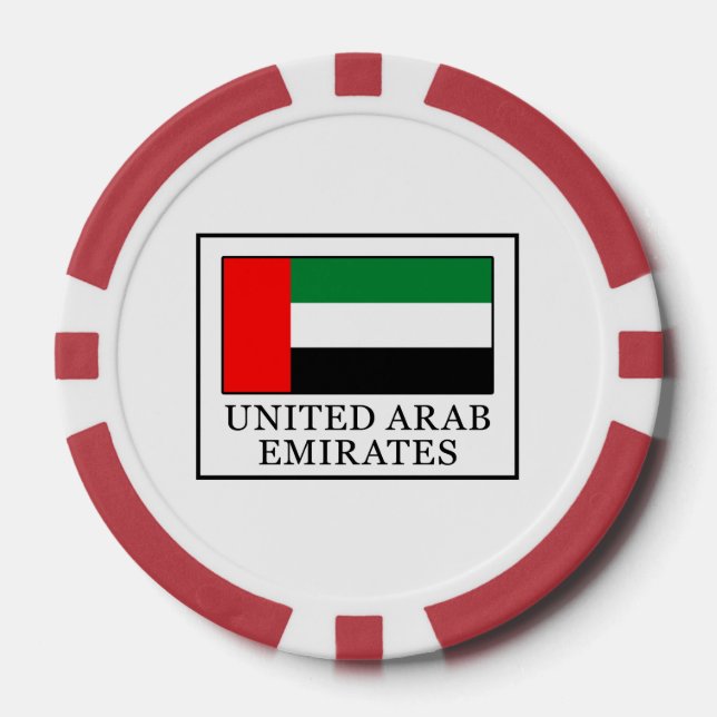 Juego De Fichas De Póquer Emiratos Árabes Unidos (Anverso)