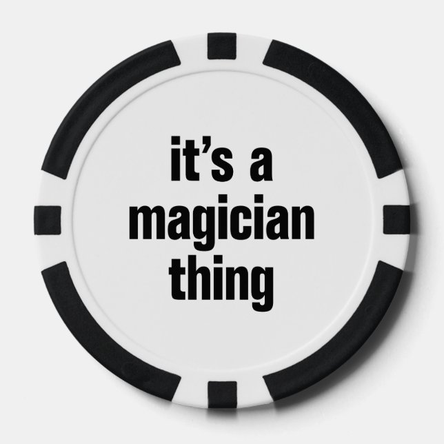Juego De Fichas De Póquer es algo mago (Anverso)