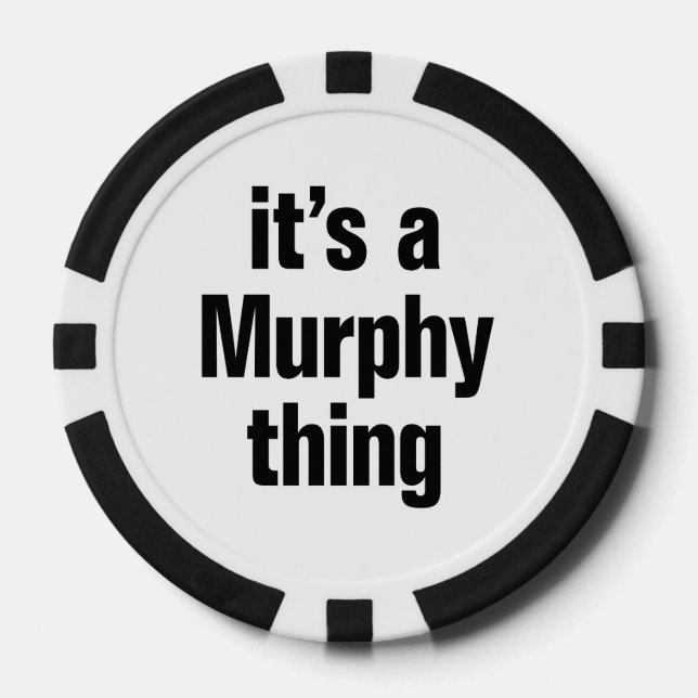 Juego De Fichas De Póquer es una cosa de murphy (Anverso)