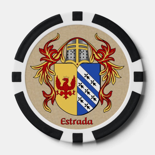 Juego De Fichas De Póquer Estrada Heraldic Arms (Anverso)