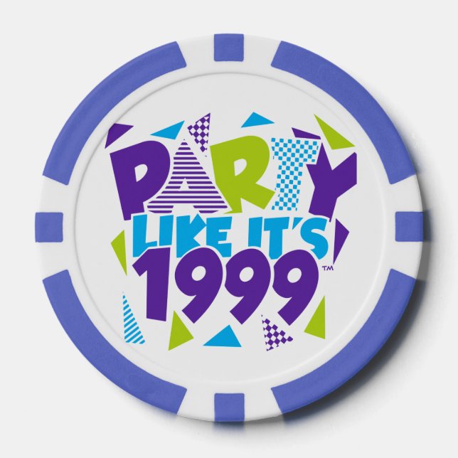 Juego De Fichas De Póquer Fiesta Like It's 1999®™ Poker Chips - Design 01 (Anverso)