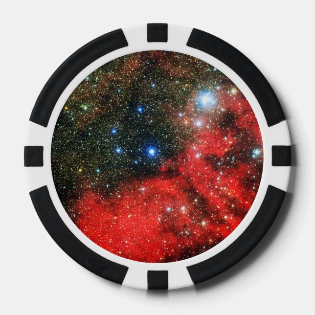 Juego De Fichas De Póquer Galaxia Dustada De Oro Caído (Anverso)