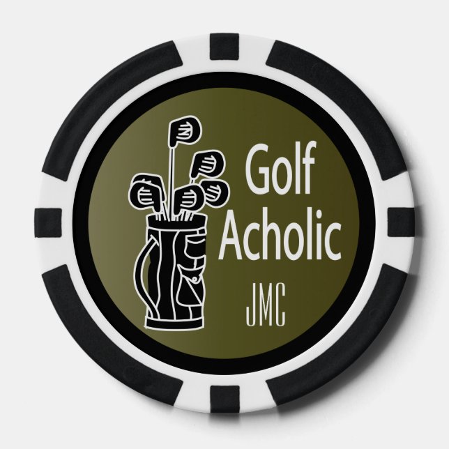 Juego De Fichas De Póquer Golf Acholic (Anverso)