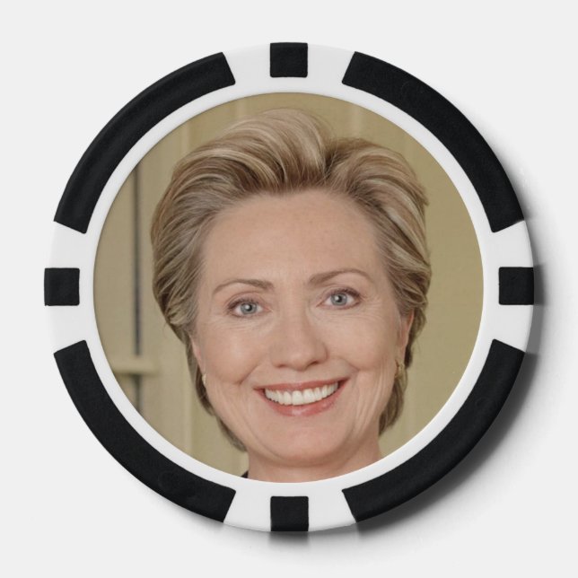 Juego De Fichas De Póquer Hillary Clinton (Anverso)
