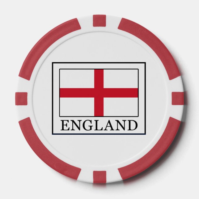 Juego De Fichas De Póquer Inglaterra (Anverso)