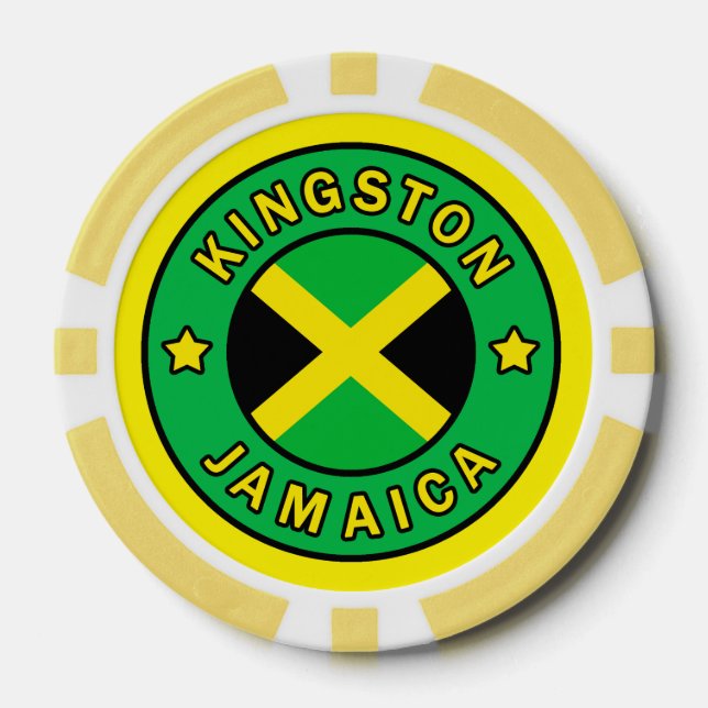 Juego De Fichas De Póquer Kingston Jamaica (Anverso)