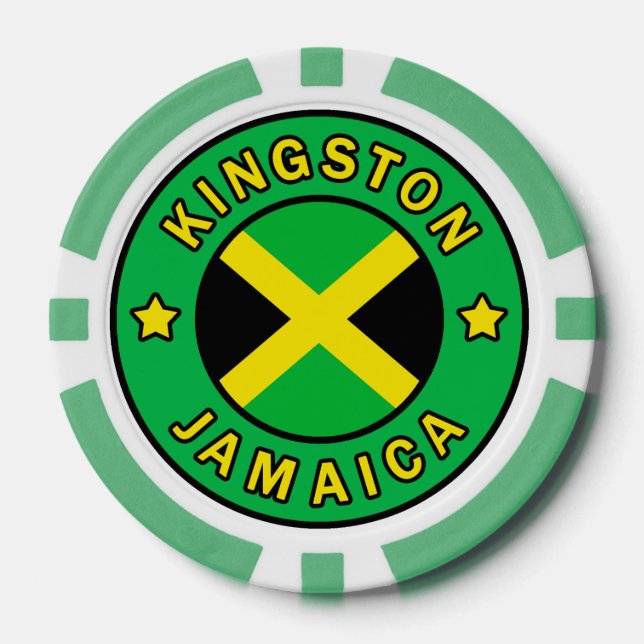 Juego De Fichas De Póquer Kingston Jamaica (Anverso)