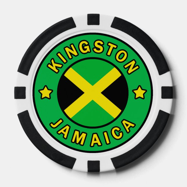 Juego De Fichas De Póquer Kingston Jamaica (Anverso)