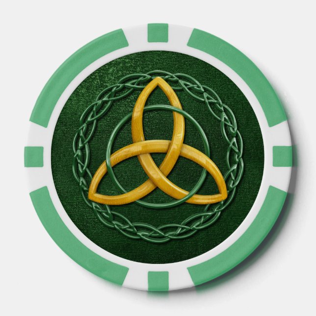 Juego De Fichas De Póquer Knot Celtic Trinity (Anverso)