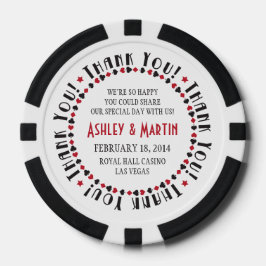 Juego De Fichas De Póquer La tarjeta de Casino Vegas se adapta a tu Boda Gra