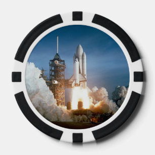 Juego De Fichas De Póquer Lanzamiento del transbordador espacial Columbia
