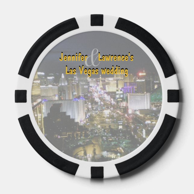 Juego De Fichas De Póquer Las Vegas personalizadas (Anverso)