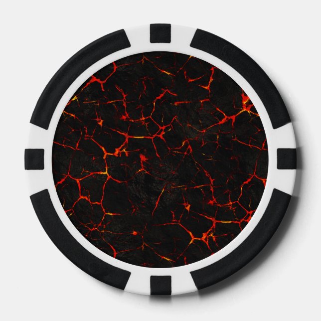 Juego De Fichas De Póquer Lava caliente de caída (Anverso)