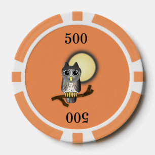 Juego De Fichas De Póquer Lechuza Halloween