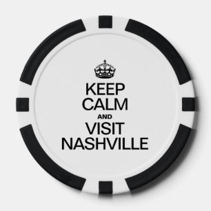 JUEGO DE FICHAS DE PÓQUER MANTENER LA CALMA Y VISITAR NASHVILLE