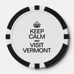 JUEGO DE FICHAS DE PÓQUER MANTENER LA CALMA Y VISITAR VERMONT