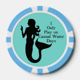 Juego De Fichas De Póquer Mermaid Casual Water Days Sea Golf Ball Marker