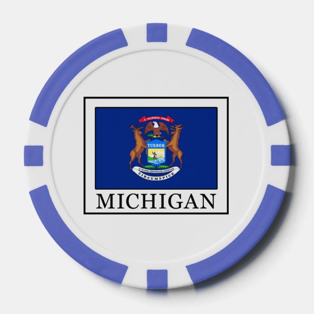 Juego De Fichas De Póquer Michigan (Anverso)