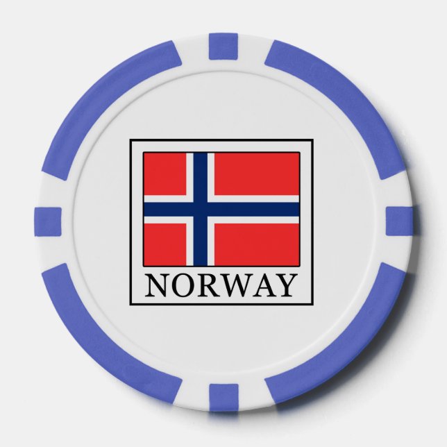 Juego De Fichas De Póquer Noruega (Anverso)