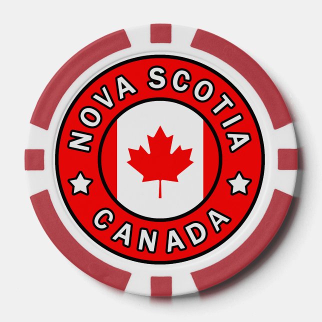 Juego De Fichas De Póquer Nueva Escocia Canadá (Anverso)