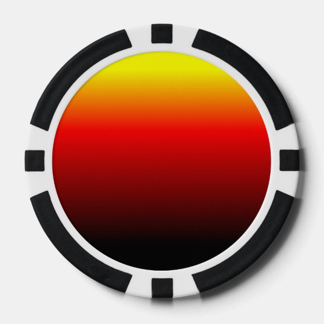Juego De Fichas De Póquer Ombre Sunset (Anverso)