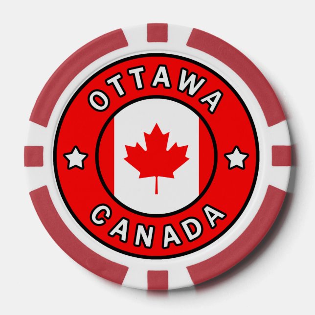 Juego De Fichas De Póquer Ottawa Canada (Anverso)